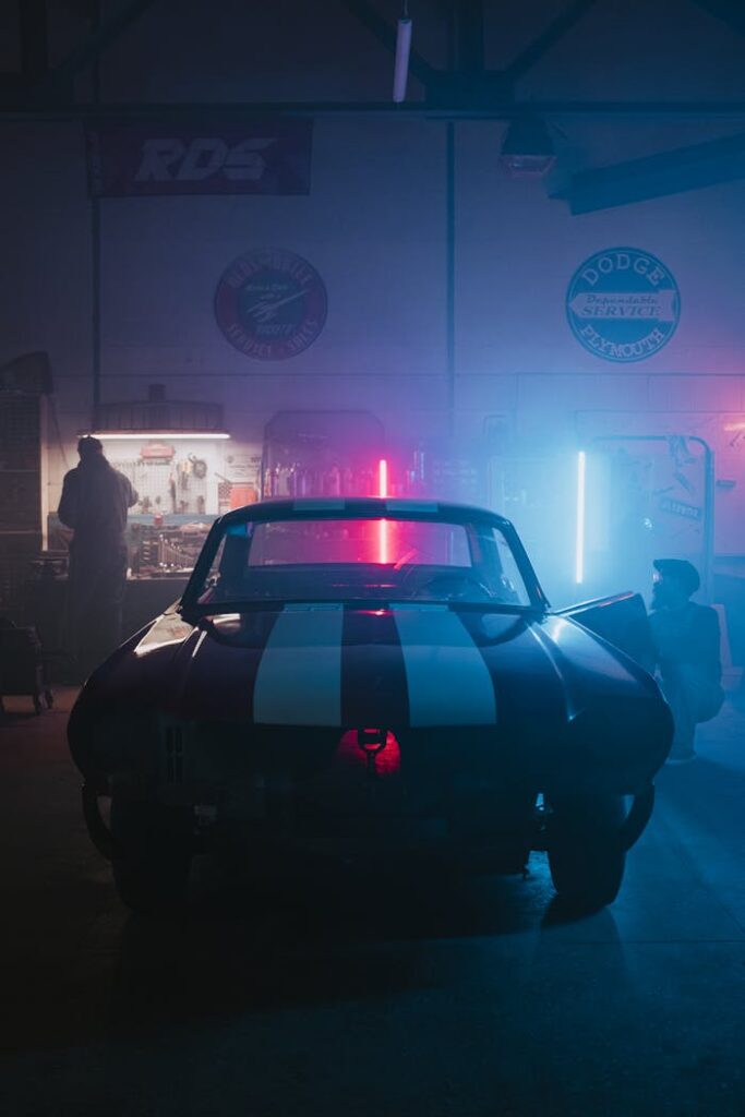 Black and Red Car on Road during Night Time